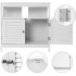 VASAGLE Dulap baie baza lavoar, cu 2 usi, 2 compartimente, alb 60x60x30 cm, alb [8]