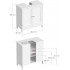 VASAGLE Dulap baie pentru lavoar cu raft reglabil, design scandinav cu 2 usi tip lamele, MDF, 60x30x60 cm, alb mat [3]