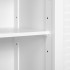 VASAGLE Dulap baie pentru lavoar cu raft reglabil, design scandinav cu 2 usi tip lamele, MDF, 60x30x60 cm, alb mat [6]