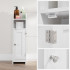 VASAGLE Dulap de baie, pentru spatii inguste, cu rafturi si usa, 18x20x80 cm, alb [8]