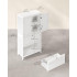 VASAGLE Dulap de baie, din MDF, cu 2 sertare si 2 usi, raft reglabil, 30x60x110cm, alb [3]