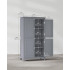 VASAGLE Dulap de baie, din MDF, cu 2 compartimente si 4 usi, rafturi reglabile, 30x60x110cm, gri [3]