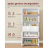 VASAGLE Dulap inalt de baie cu 2 dulapuri inchise, 2 sertare si compartiment deschis pentru organizarea prosoapelor si cosmeticelor, rafturi reglabile [2]
