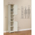 SONGMICS Dulap de baie ingust, cu rafturi reglabile si 2 compartimente deschise, PAL si MDF, 30x30x170 cm, alb rustic [2]