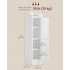 VASAGLE Dulap ingust pentru baie, cu rafturi reglabile si design compact, 20x18x80 cm, alb [2]