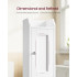 VASAGLE Dulap ingust pentru baie, cu rafturi reglabile si design compact, 20x18x80 cm, alb [4]