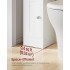 VASAGLE Dulap ingust pentru baie, cu rafturi reglabile si design compact, 20x18x80 cm, alb [5]