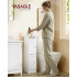 VASAGLE Dulap ingust pentru baie, cu rafturi reglabile si design compact, 20x18x80 cm, alb [8]