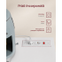 VASAGLE Dulap pentru bucatarie cu raft pentru cuptor cu microunde, 3 usi si rafturi reglabile, priza integrata, 90x40x90 cm, alb [6]