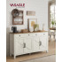 VASAGLE Dulap bufet rustic pentru living, bucatarie si dining, cu sertar spatios si 2 separatoare reglabile, dulap inferior cu raft ajustabil pe 5 niv [4]