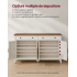 VASAGLE Dulap bufet rustic pentru living, bucatarie si dining, cu sertar spatios si 2 separatoare reglabile, dulap inferior cu raft ajustabil pe 5 niv [5]