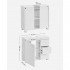 VASAGLE Dulap lavoar baie cu 3 sertare si 2 compartimente, MDF, 30x70x64 cm, alb [9]