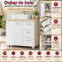 VASAGLE Dulap pentru baie sub chiuveta cu 3 sertare si usa, 2 compartimente de depozitare, raft interior reglabil, structura din MDF, organizare proso [2]