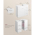 VASAGLE Dulap pentru baie suport lavoar, cu 3 sertare si raft reglabil, MDF, 70x30x64 cm, alb [3]