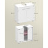 VASAGLE Dulap baie pentru suport lavoar, MDF, 2 compartimente, raft interior reglabil, 30x60x60 cm, alb [2]