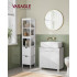 VASAGLE Dulap baie pentru suport lavoar, MDF, 2 compartimente, raft interior reglabil, 30x60x60 cm, alb [7]