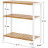 SONGMICS Etajera bambus 60x26x66 cm, cu 3 rafturi, kit anti-rasturnare, alb si natur [3]