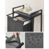 VASAGLE Cos de rufe, sac de rufe detasabil, raft, cadru metalic, 65L, 50x33x72 cm, negru si gri [4]