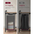 VASAGLE Cos de rufe, 2 compartimente, saci de rufe detasabili, raft, cadru metalic, 2x46L, 73x33x72 cm, maro si gri antracit [4]