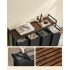 VASAGLE Cos rufe 4x40L, saci detasabili, raft superior si cadru metalic, 116x33x72 cm, maro si negru [4]