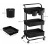 SONGMICS Carucior de depozitare pe roti, pentru bucatarie sau baie, cu 3 nivele, 42x34x86 cm, negru [5]