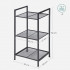 SONGMICS Raft metalic cu 3 niveluri, polite ajustabile, pentru baie sau bucatarie, stil industrial, 38x30x72 cm, negru [3]
