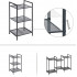SONGMICS Raft metalic cu 3 niveluri, polite ajustabile, pentru baie sau bucatarie, stil industrial, 38x30x72 cm, negru [5]