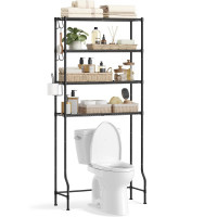 SONGMICS Raft de depozitare pentru baie, suprapunere peste masina spalat sau vas WC, 30x83x176 cm, negru SONGMICS Raft de depozitare pentru baie, suprapunere peste masina spalat sau vas WC, 30x83x176 cm, negru