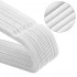 SONGMICS Set de 50 de umerase pentru haine, anti-alunecare cu catifea, bara de cravata si carlig pivotant, 43,5 cm, alb [12]