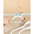 SONGMICS Set de 50 de umerase pentru haine, anti-alunecare cu catifea, bara de cravata si carlig pivotant, 43,5 cm, alb [6]