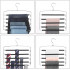 SONGMICS Set 3 umerase multifunctionale pentru pantaloni cu 5 bare rotative la 90° fiecare pentru economisirea spatiului in dulap, protectie antialune [6]