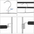 SONGMICS Set 3 umerase multifunctionale pentru pantaloni cu 5 bare rotative la 90° fiecare pentru economisirea spatiului in dulap, protectie antialune [7]