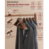 SONGMICS Set 20 umerase pentru organizarea hainelor in dressing, din lemn masiv de artar, bara antiderapanta pentru pantaloni, carlige rotative 360°, [3]
