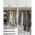 SONGMICS Set 20 umerase pentru organizarea hainelor in dressing, din lemn masiv de artar, bara antiderapanta pentru pantaloni, carlige rotative 360°, [6]