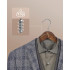 SONGMICS Set 20 umerase pentru organizarea hainelor in dressing, din lemn masiv de artar, bara antiderapanta pentru pantaloni, carlige rotative 360°, [8]