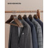 SONGMICS Set 20 umerase pentru organizarea hainelor in dressing, din lemn masiv de artar, bara antiderapanta pentru pantaloni, carlige rotative 360°, [9]