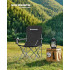 SONGMICS Set 2 scaune pliabile de camping sau pescuit, suport pahar, maxim 150kg, negru [2]