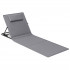 SONGMICS Sezlong plaja pliabil, spatar reglabil in 4 pozitii, tetiera, buzunar depozitare, 158x55 cm, gri [2]