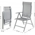 SONGMICS Set 2 scaune gradina pliabile cu spatar reglabil 8 pozitii, 150 kg, 56x70x106 cm, gri [4]