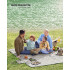 SONGMICS Patura picnic impermeabila 200x200 cm, cu ancore de fixare, pliabila, lavabila, multistrat, kaki cu model tropical [7]