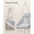 SONGMICS Scaun rotund tip leagan suspendat cu perna, pentru casa sau gradina, gri [5]