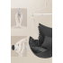 SONGMICS Fotoliu suspendat tip hamac cu 2 perne, lant si carabiniera incluse, 150x128 cm, gri inchis [6]