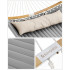 SONGMICS Hamac dublu cu bare curbate din bambus, perna inclusa, maxim 225 kg, 200x140 cm, gri [3]