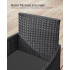 SONGMICS Set mobilier gradina cu 2 locuri, 2 scaune si masa cu sticla, ratan PE, negru si gri [4]