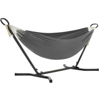 SONGMICS Hamac cu cadru metalic, reglabil la 5 inaltimi, maxim 240 kg, 300x90x95cm, gri SONGMICS Hamac cu cadru metalic, reglabil la 5 inaltimi, maxim 240 kg, 300x90x95cm, gri