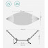 SONGMICS Hamac cu cadru metalic, reglabil la 5 inaltimi, maxim 240 kg, 300x90x95cm, bej [6]