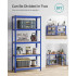 SONGMICS Raft de depozitare metalic, cu rafturi din MDF, 5 polite, max. 875 kg, 180x90x40cm, albastru [7]