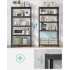 SONGMICS Set 2 rafturi metalice cu 5 niveluri reglabile, din otel si MDF, 90x40x180 cm, sarcina 875 kg, negru [6]