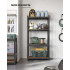 SONGMICS Raft depozitare metalic cu aspect elegant, 5 niveluri, reglabil, 520 kg, 40x80x160 cm, maro rustic si negru [10]
