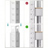 SONGMICS Set 2 rafturi metalice cu 4 polite MDF reglabile, 80x40x160 cm, gri [6]